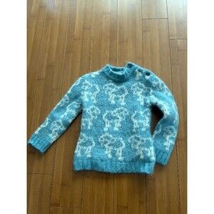 paul & joe les fermes de marie kids wool alpaca blue sheep sweater Girls 4/5